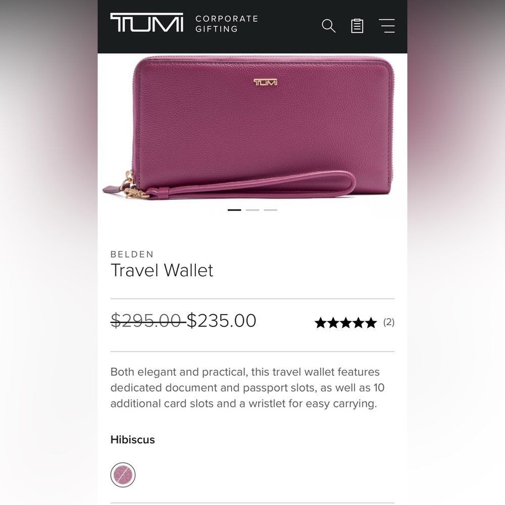 TUMI | Travel Wallet - Hibiscus - Picture 13 of 13